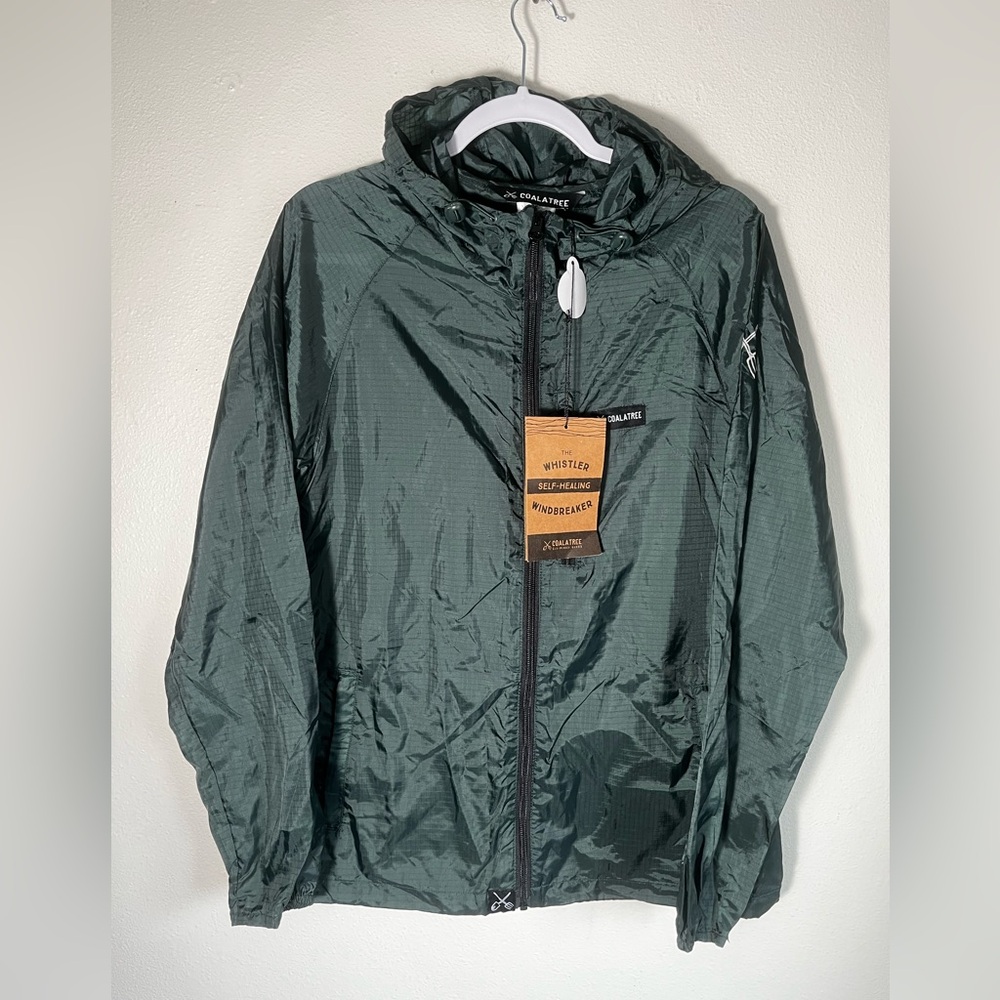 NWT COALATREE The Whistler Self-Healing Windbreaker in Green Size S - Picture 2 of 6